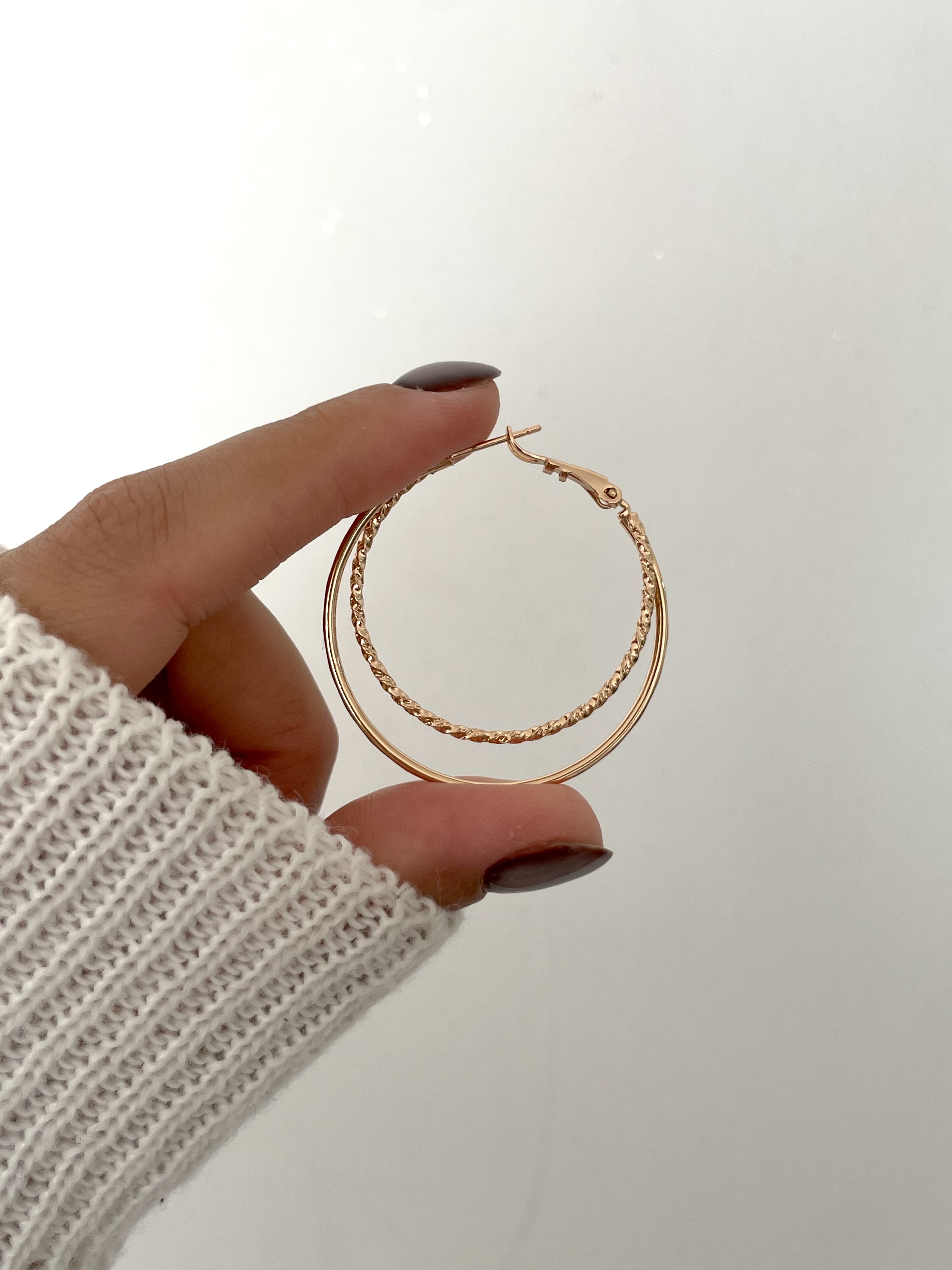 گوشواره حلقه دولاین