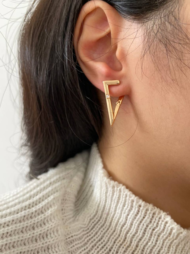 وشواره ژوپینگ زنانه مثلثی رنگ ثابت و ضدحساسیت