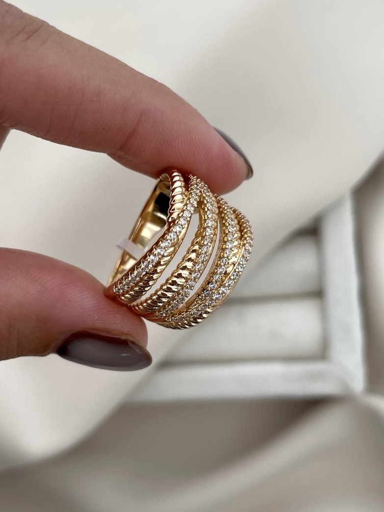 بدلیجات زنانه ژوپینگ انگشتر طرح چند رج