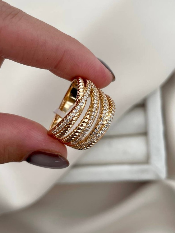 بدلیجات زنانه ژوپینگ انگشتر طرح چند رج