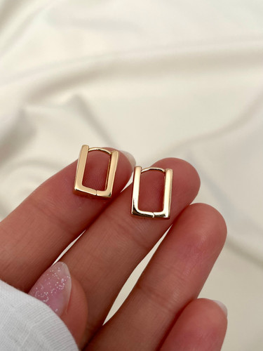 گوشواره مستطیل آینه ای ژوپینگ