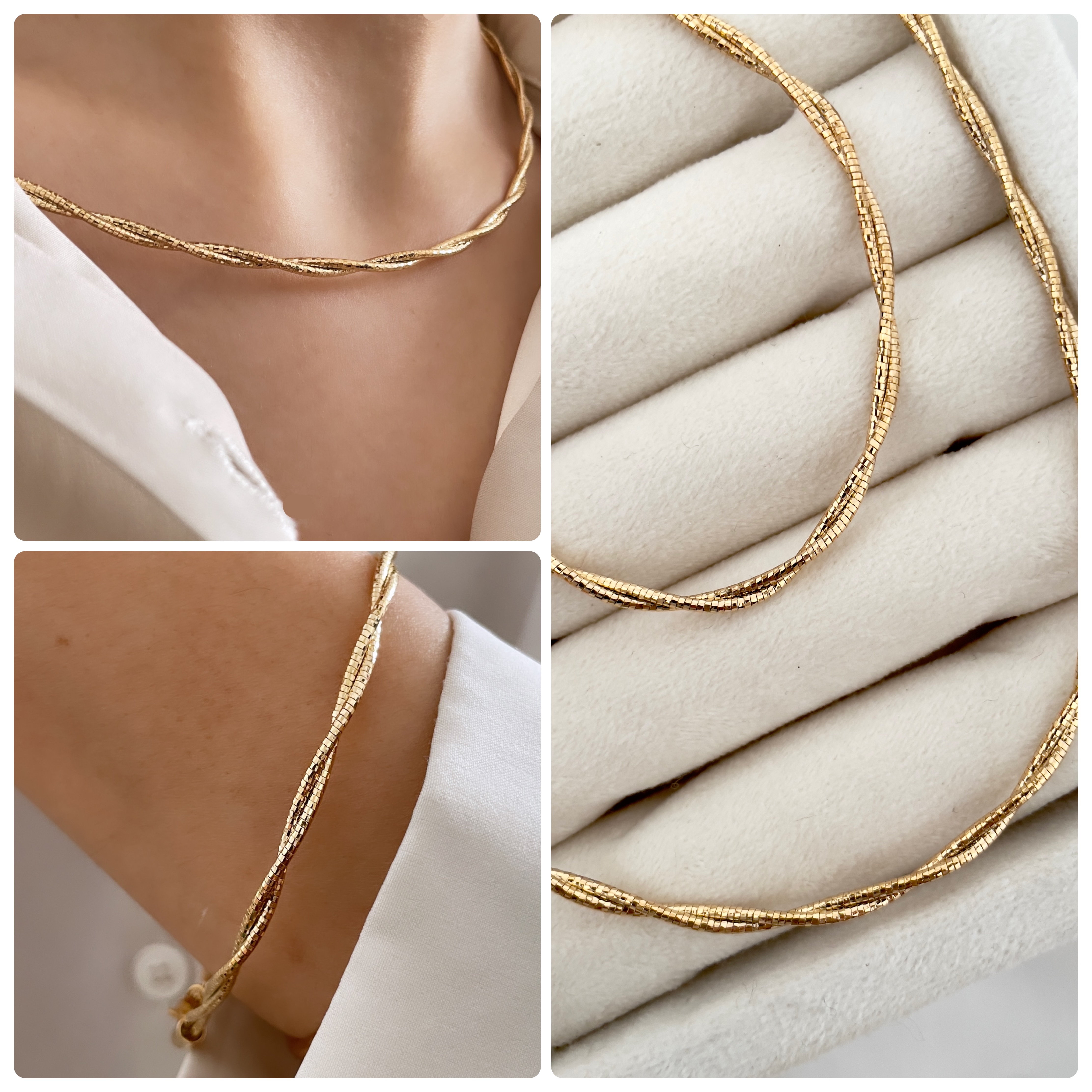 طوق گردنبند و دستبند طرح پیچ ژوپینگ